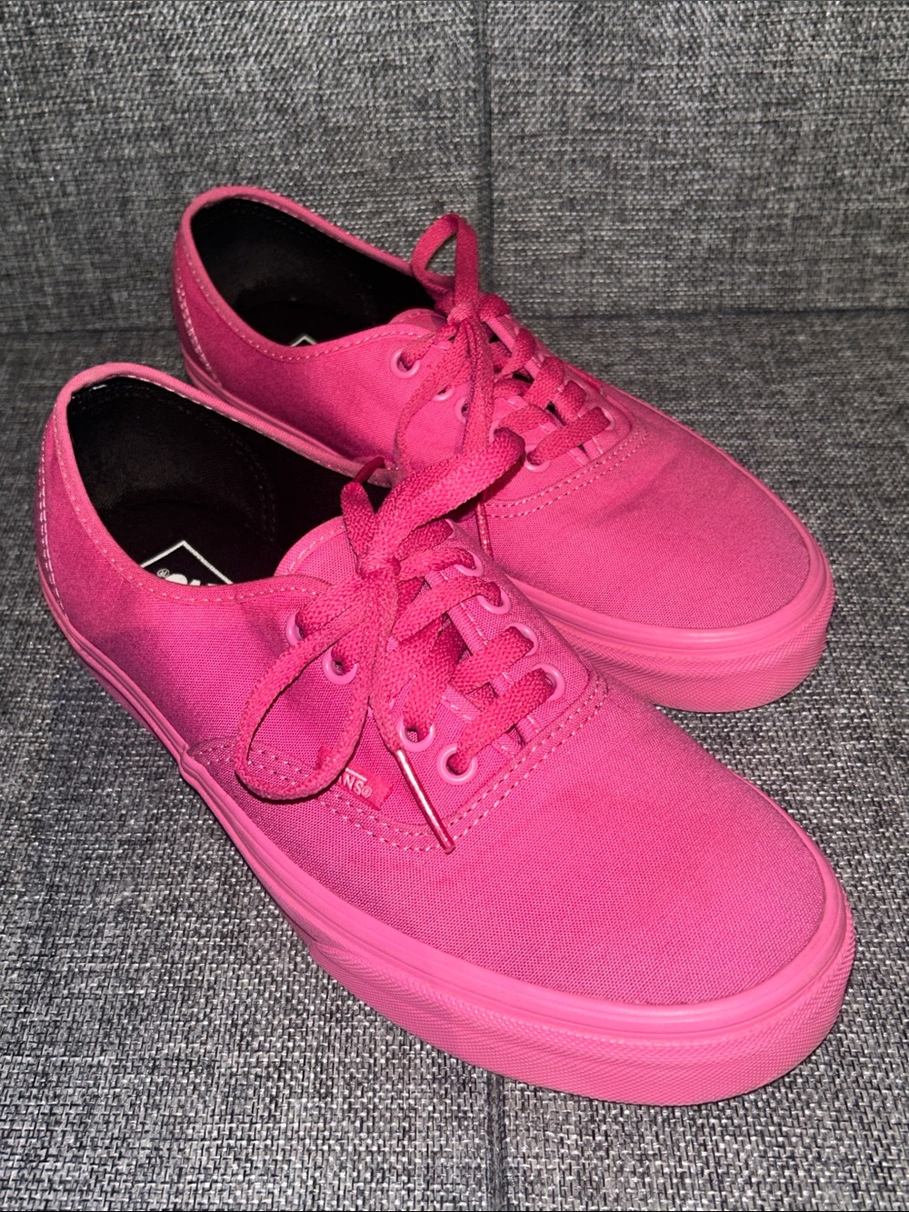 Vans Pink Canvas Low-Top Lace-Up Sneakers
